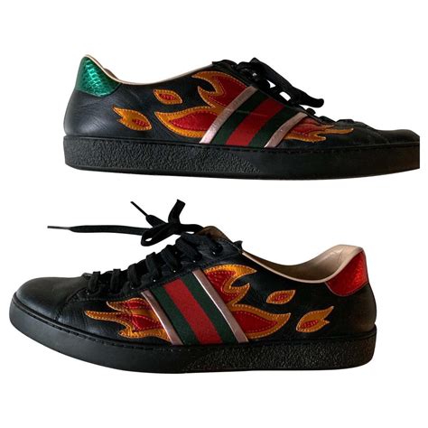 gucci flame shoes replica|gucci look alike sneakers.